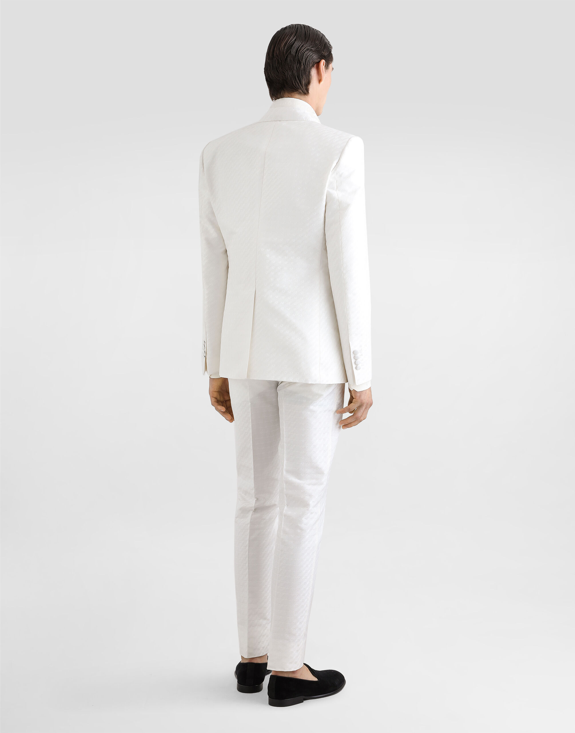 Micro pattern jacquard trousers - thumbnail 8