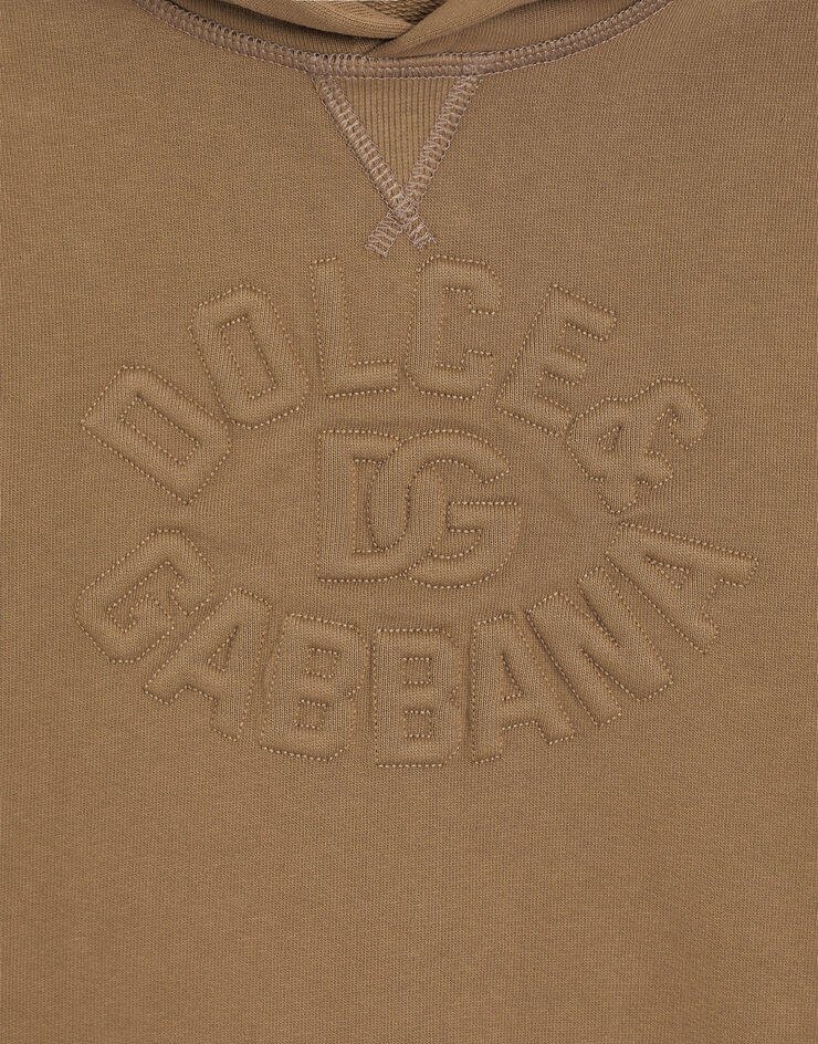 Dolce & Gabbana Felpa con cappuccio  con logo Dolce&Gabbana Marrone L4JWLUG7O4U