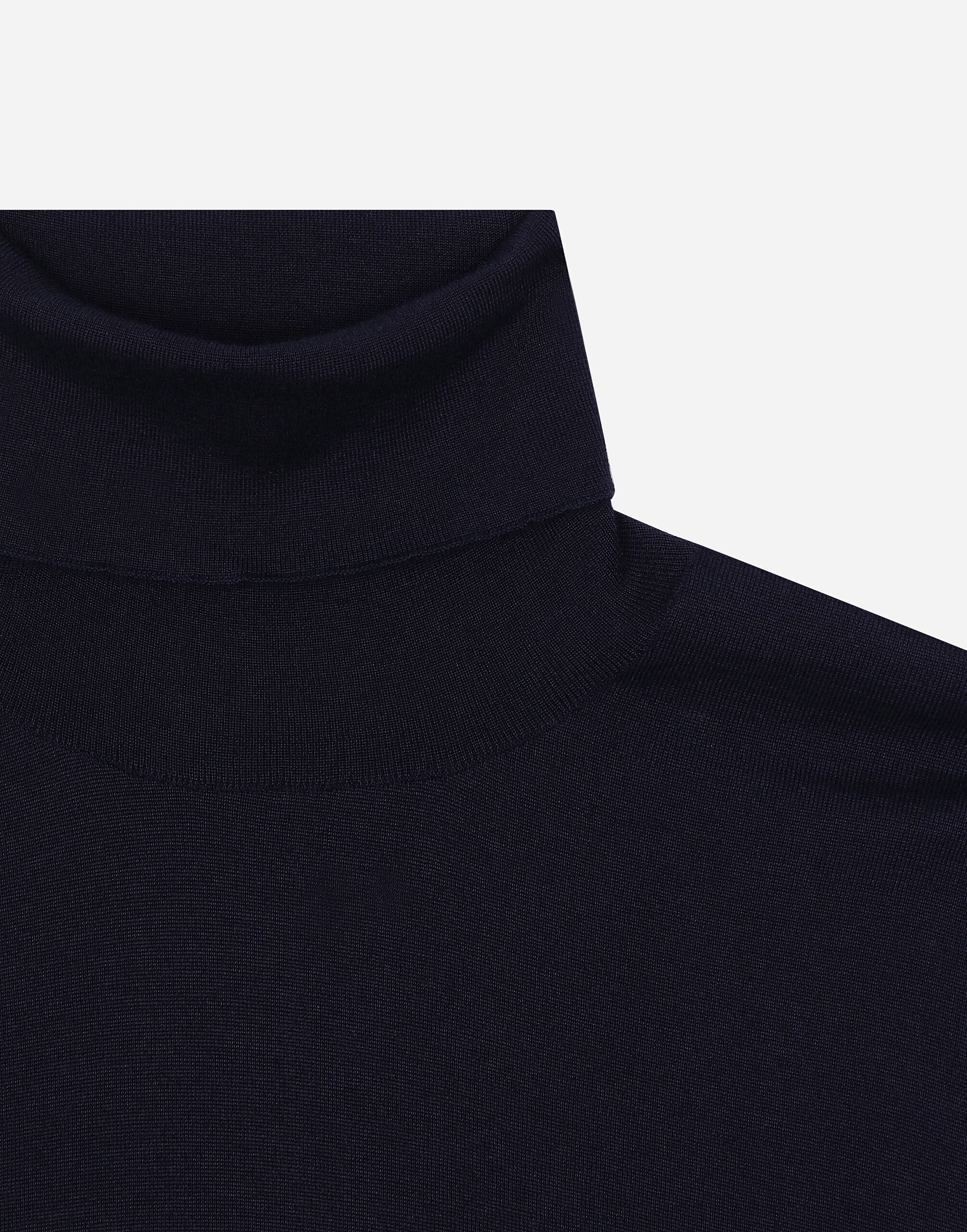 DOLCE & GABBANA ネイビー タートルネックセーター D&G DOLCE&GABBANA ドルチェアンドガッバーナ タートルネック リブ編み