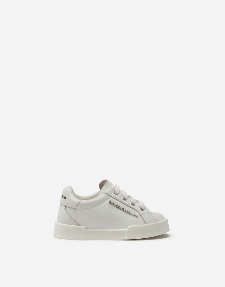 Dolce & Gabbana Portofino light sneakers in calfskin with logo lettering White DN0134A3444