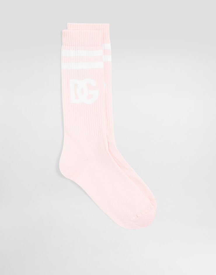 Dolce & Gabbana Chaussettes en coton avec logo Multicolor GXS80TJGMED
