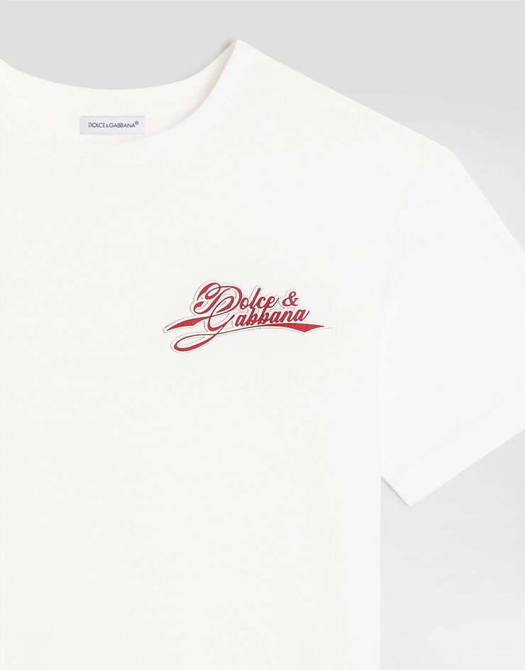 Dolce & Gabbana T-shirt en jersey avec logo Dolce & Gabbana T-shirt en jersey avec logo White L4JTHVG7P4Y