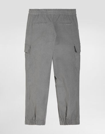 Dolce & Gabbana Pantalón cargo de pana Grey L45P24FUWFI