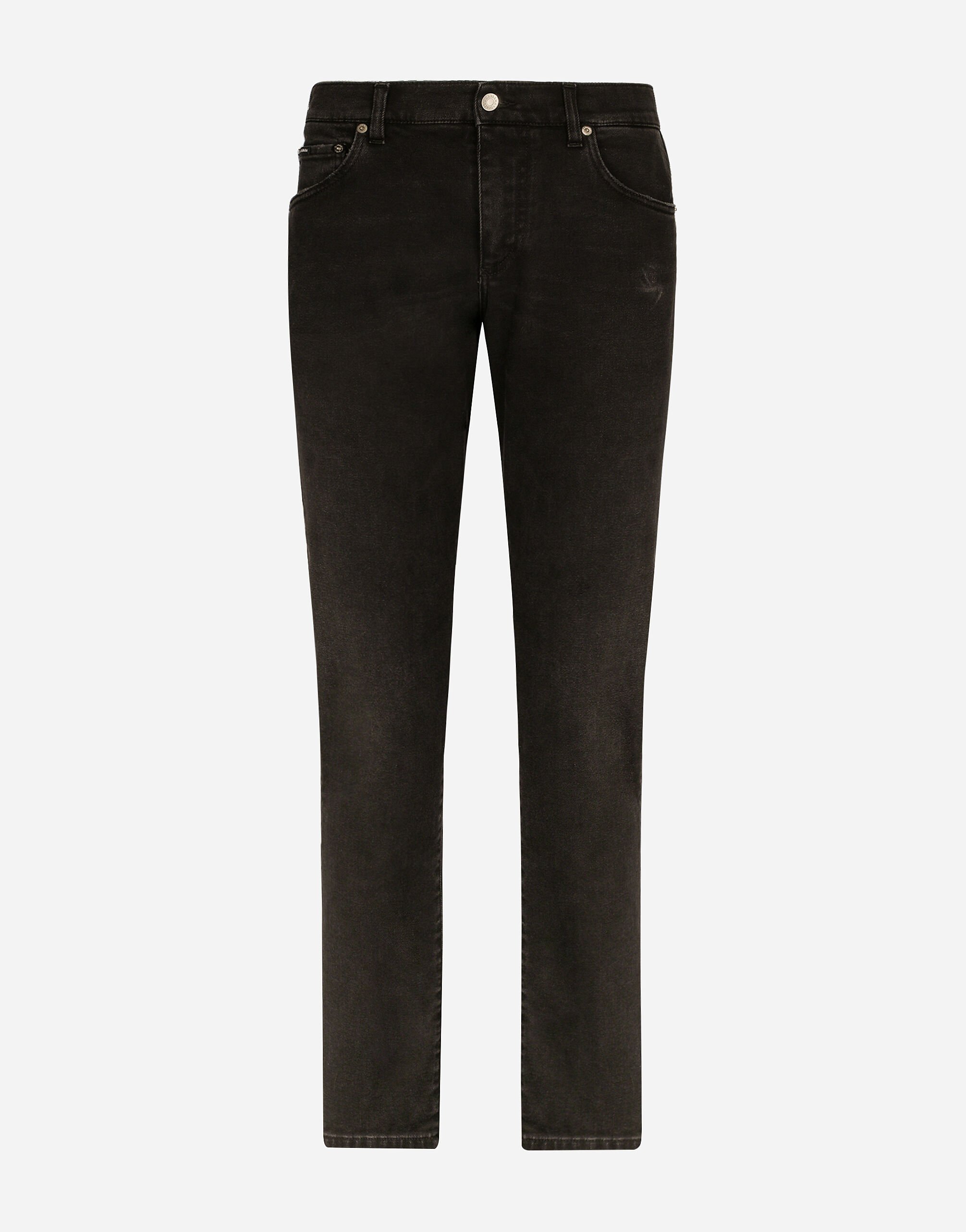 Dolce & Gabbana Slim fit stretch denim jeans with subtle abrasions Black G2PS2THJMOW