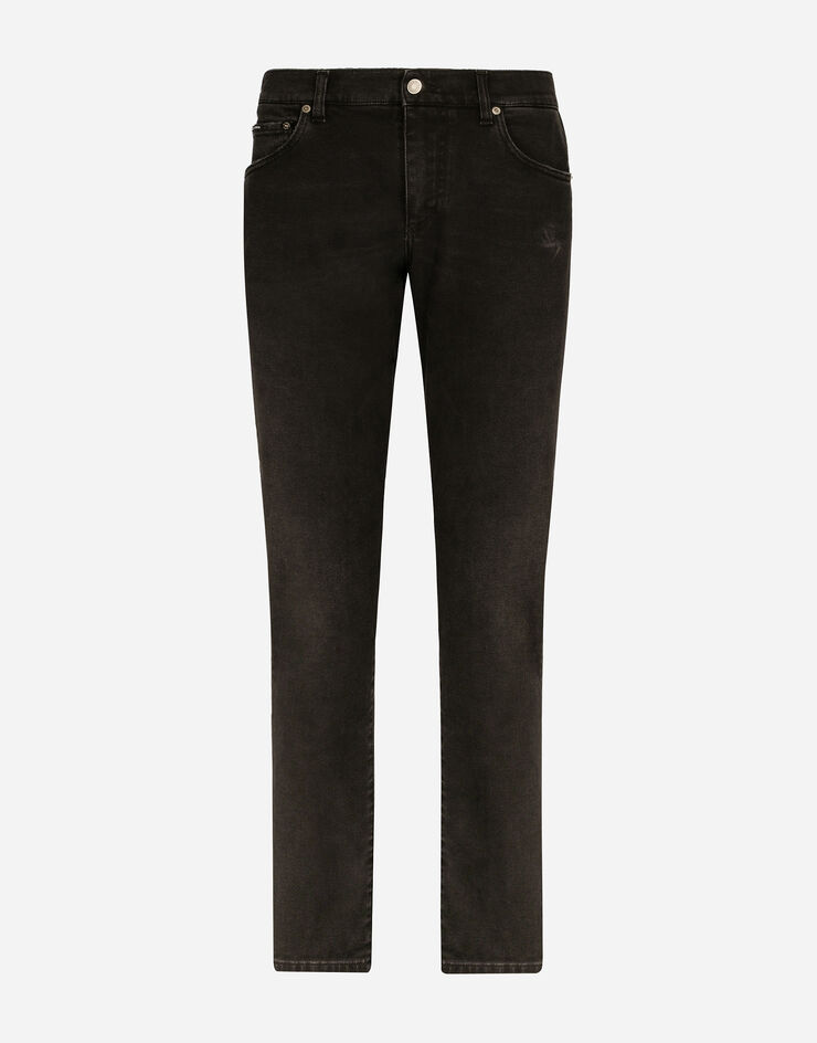 Dolce&Gabbana Jeans Slim Stretchdenim kleine Abriebstellen Mehrfarbig GY07CDG8JT5