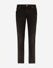 Dolce&Gabbana Slim fit stretch denim jeans with subtle abrasions Black G9ZY5LHULR0