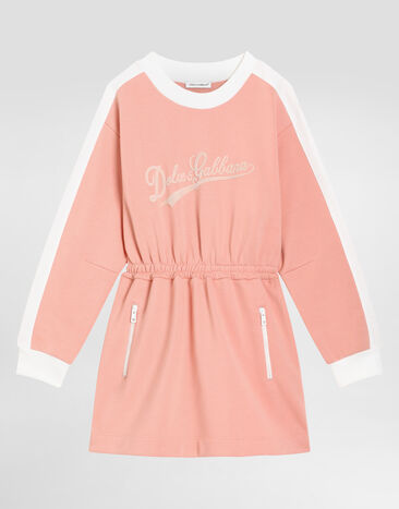 Dolce & Gabbana Fleece dress with print Pink L5JDBBG7PWH