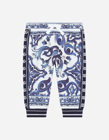 Dolce & Gabbana Majolica-print jersey jogging pants Print L23Q34FI5KS