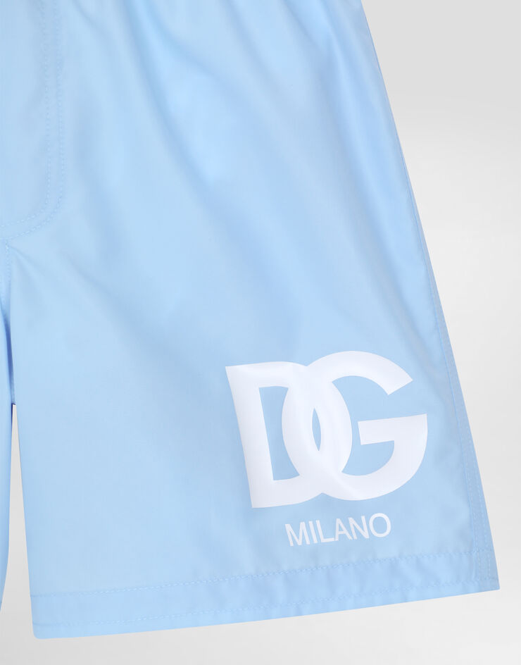 Dolce & Gabbana Swim trunks with logo Azure L4J818ON01H