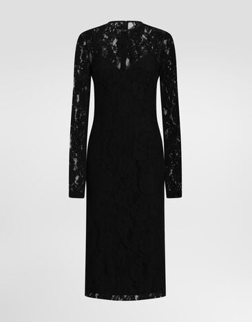 Dolce & Gabbana فستان من دانتيل Dolce & Gabbana فستان من دانتيل Black F618GTILMER