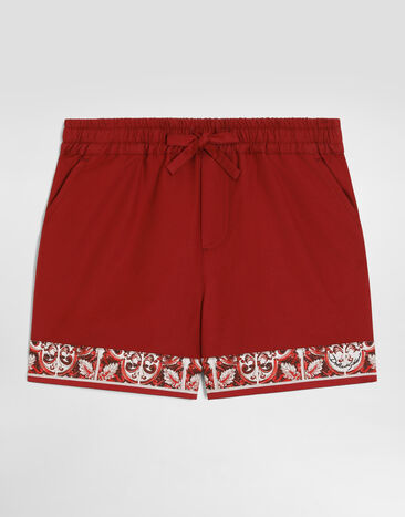 Dolce & Gabbana Majolica-print poplin bermuda shorts Multicolor L14Q20G7P5E