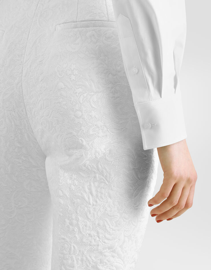 Dolce & Gabbana Camisa en popelina White F5T78ZFUEFM