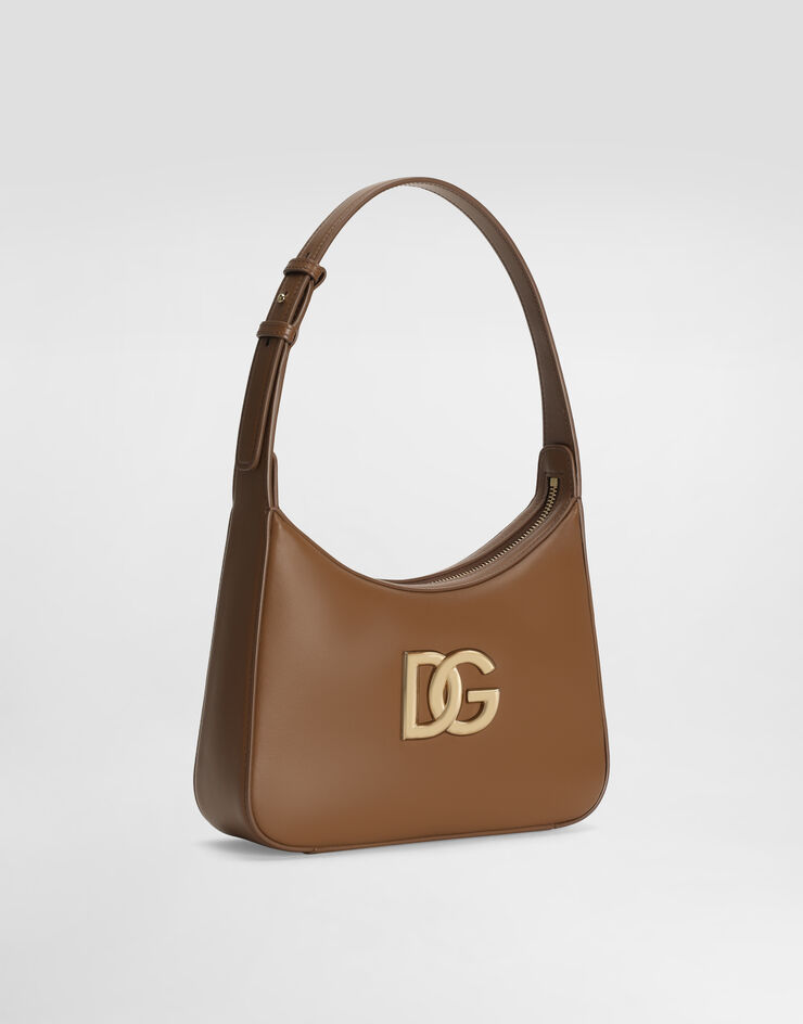 Dolce & Gabbana 3.5 shoulder bag in smooth calfskin Brown BB7598AW576