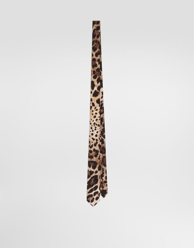 Dolce & Gabbana Leo-print silk twill tie Dolce & Gabbana Leo-print silk twill tie Print FT069RHS114