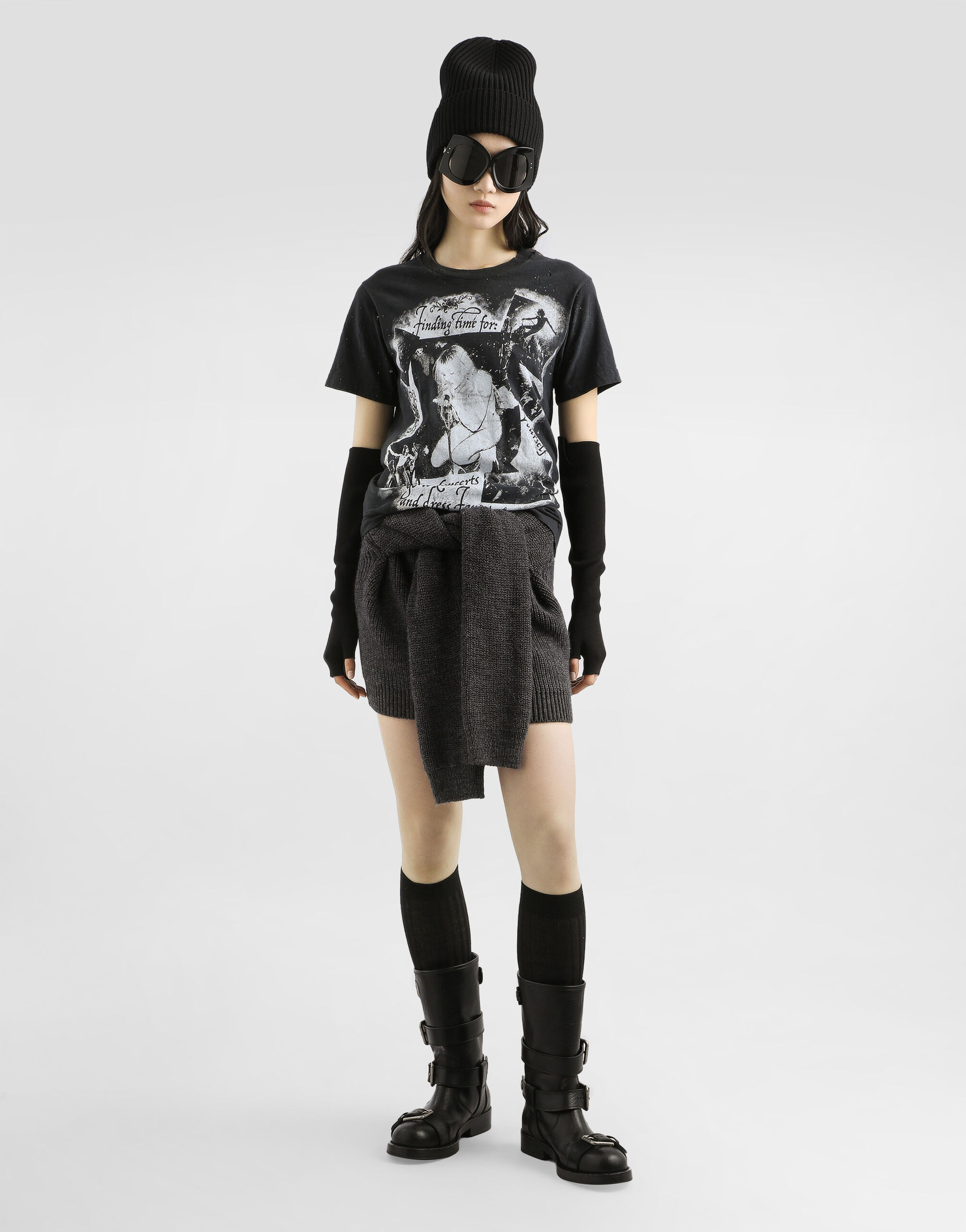 Jersey t-shirt with print in Multicolor for Women | Dolce&Gabbana® US