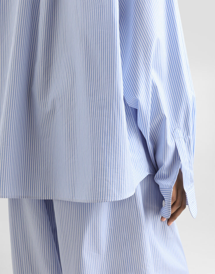 Dolce & Gabbana Striped poplin shirt Multicolor F5U57ZFR536