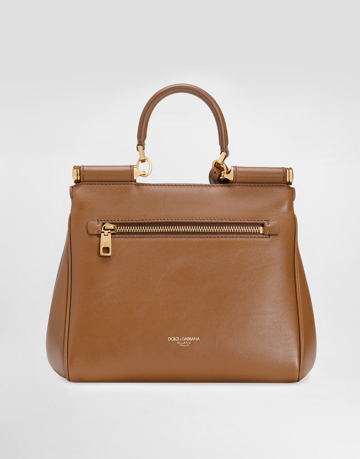 Dolce & Gabbana My Sicily plongé calfskin bag Brown BB7781B7321