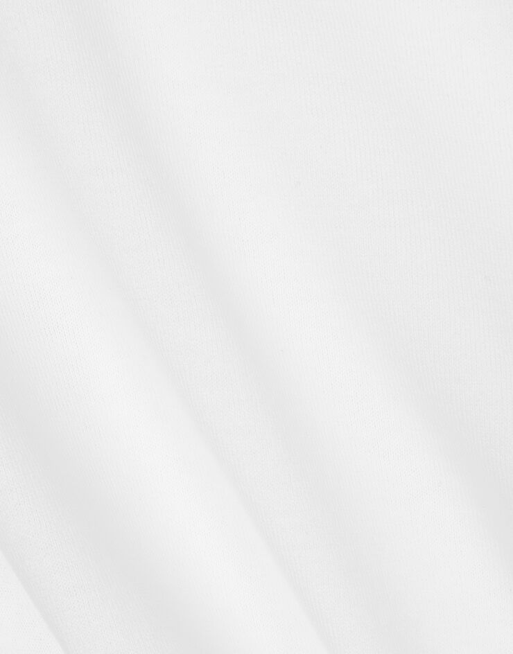 Dolce & Gabbana DG 徽标与结饰细节平纹针织 T 恤 白 F8Q57ZG7EOW