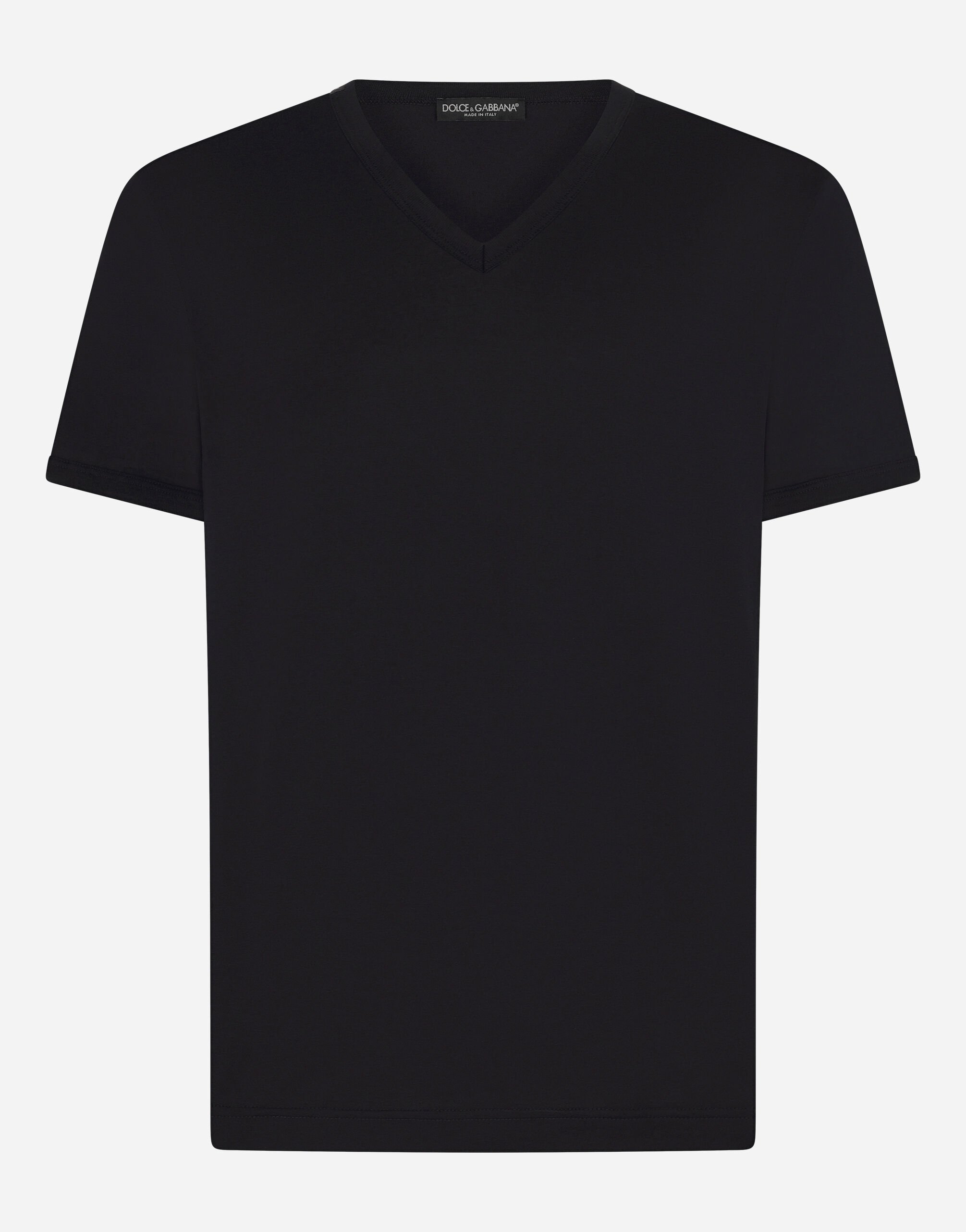 Dolce&Gabbana Camiseta de algodón Black GY6IETFUFJR