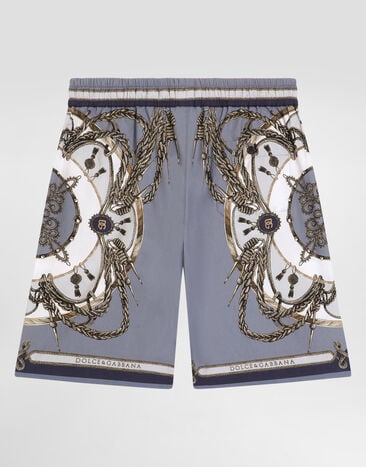 Dolce & Gabbana Cargo-print poplin bermuda shorts Multicolor L43Q47FI5NQ
