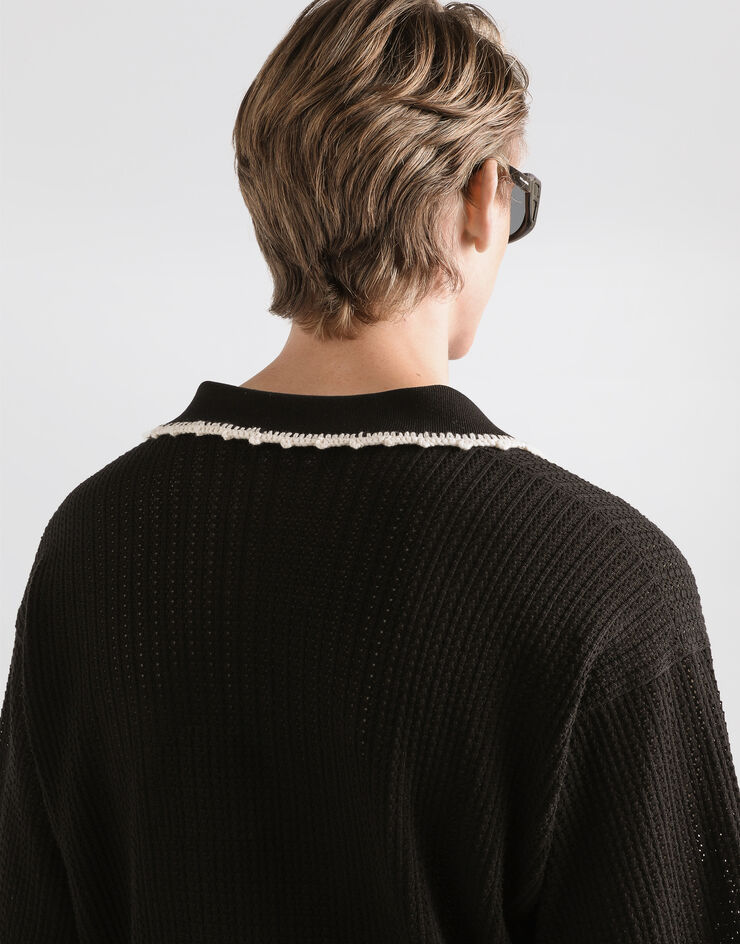 Dolce & Gabbana Cotton polo shirt Dolce & Gabbana Cotton polo shirt Black GXZ63ZJBCFM