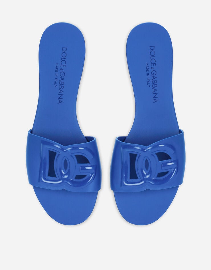 Dolce & Gabbana Mules de plage en caoutchouc Bleu CW2215AN994