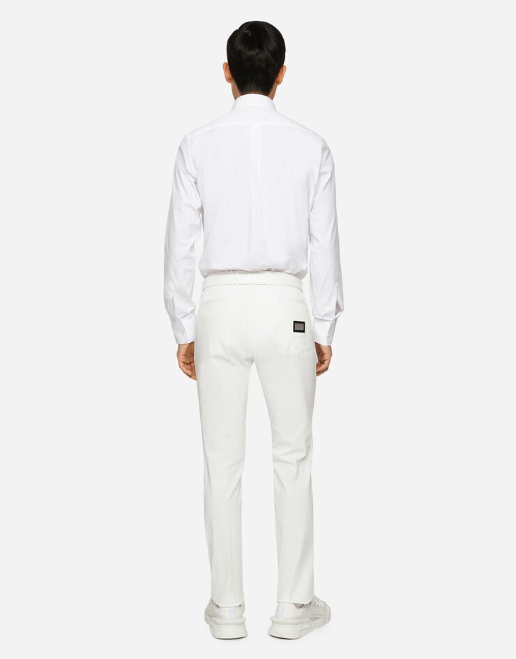 Dolce&Gabbana Camicia martini in cotone Bianco G5EJ1TFU5U8