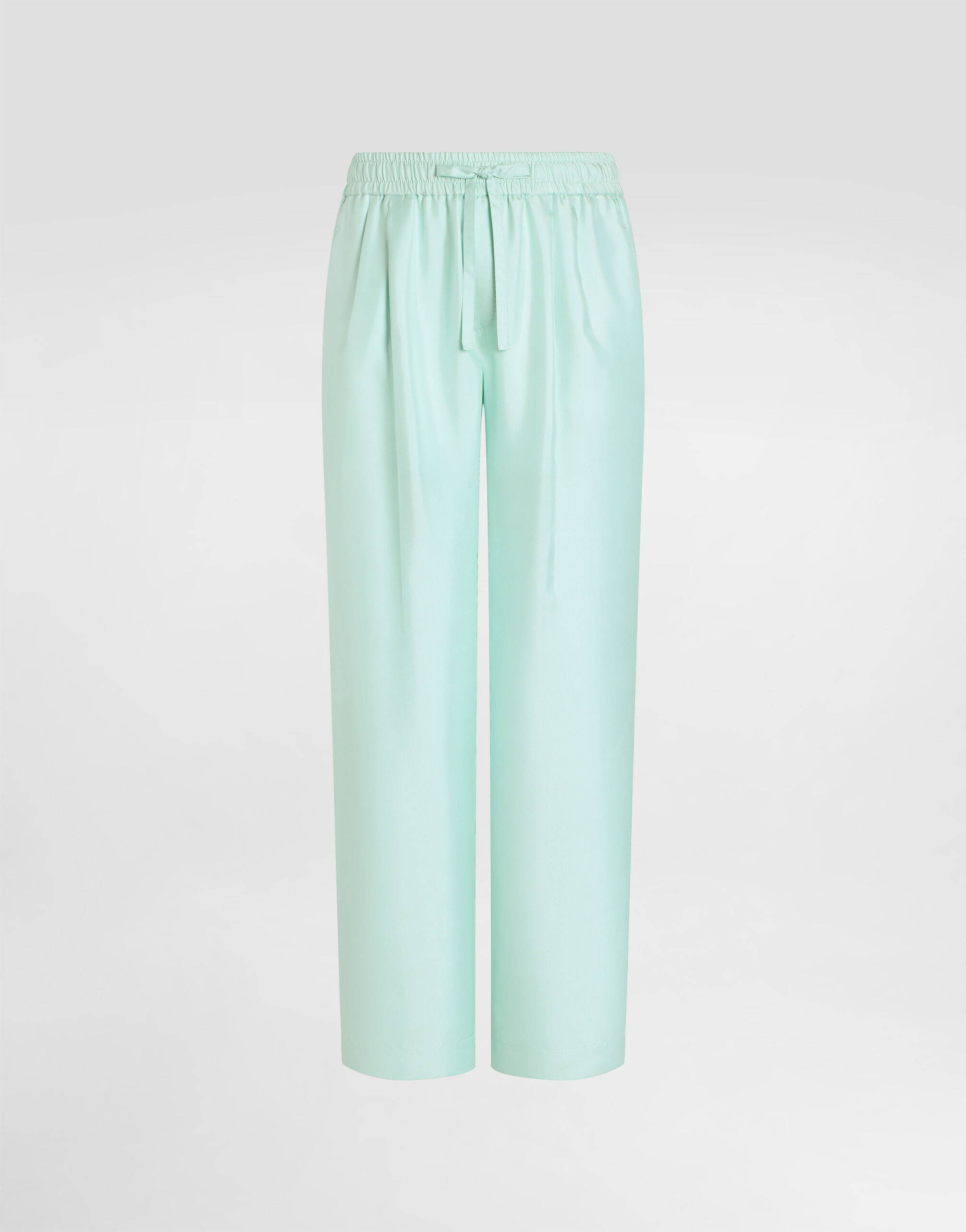 Silk twill jogging trousers