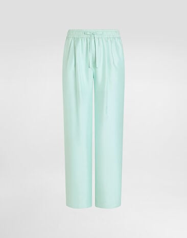 Dolce & Gabbana Silk twill jogging trousers Dolce & Gabbana Silk twill jogging trousers Azure GP077ZFU1XB