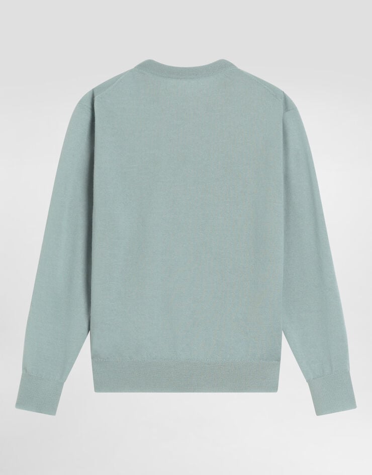 Dolce & Gabbana Smooth cashmere pullover Azure L4KW22JBW1O