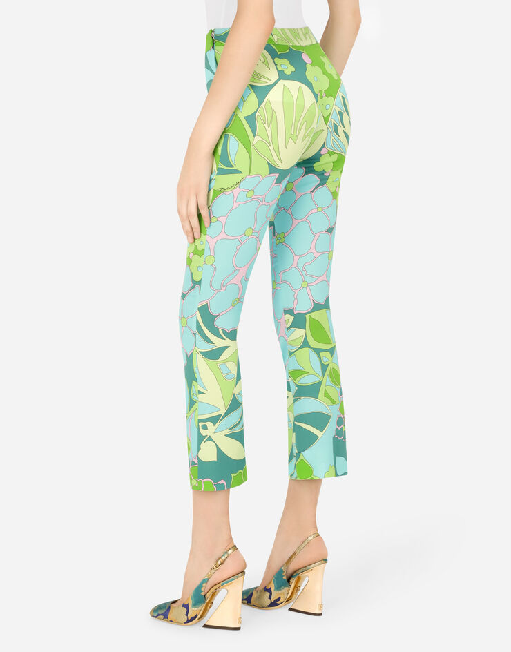 Dolce & Gabbana 60s-print charmeuse leggings Multicolor FTAG7TFSA2V