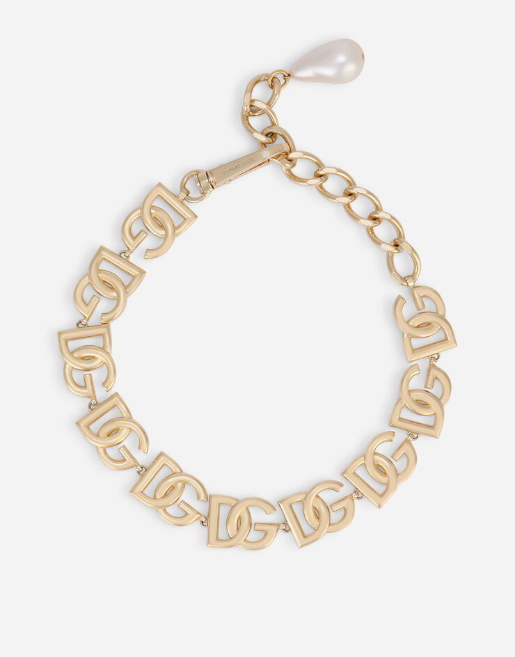 Dolce & Gabbana Link choker with DG logo Gold WNN6P2W1111