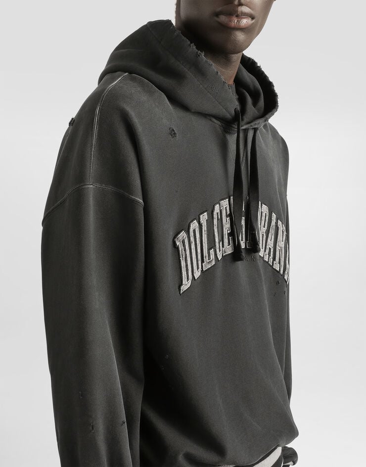 Dolce & Gabbana Hooded sweatshirt with print Multicolor G9CACZG7N3T