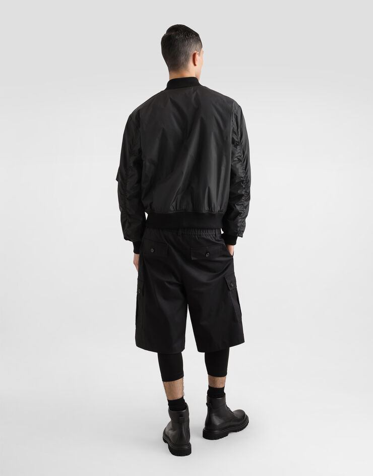 Dolce & Gabbana Padded technical fabric bomber jacket with tag Black G9BNQTGI876