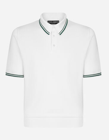 Dolce & Gabbana Polo de seda Blanco GXZ02TJBSJW