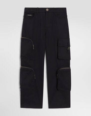 Dolce & Gabbana Pantalon 5 poches en coton Blue L42F68FUFOG