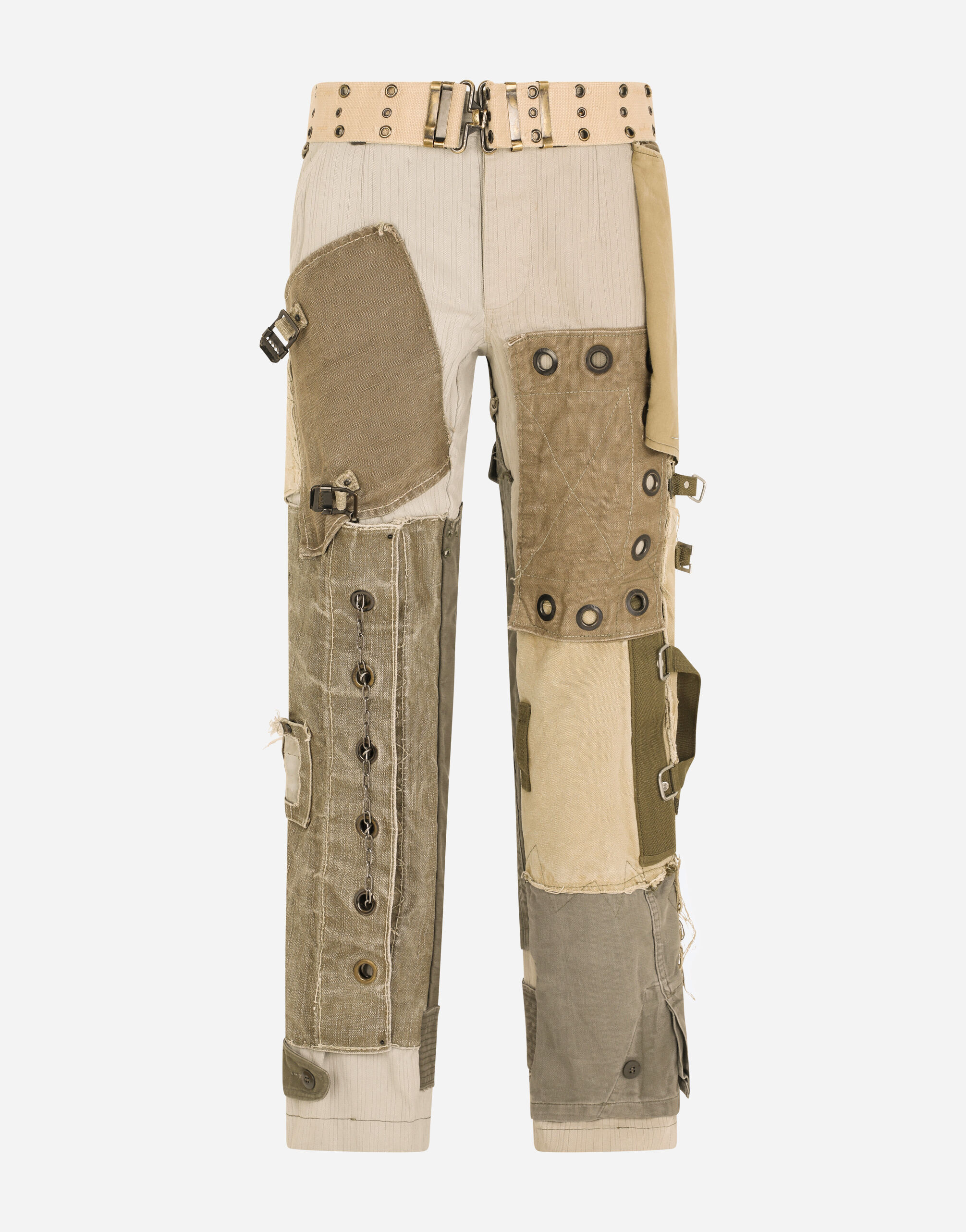 Cargo pants with vintage appliqu s in Multicolor for Men