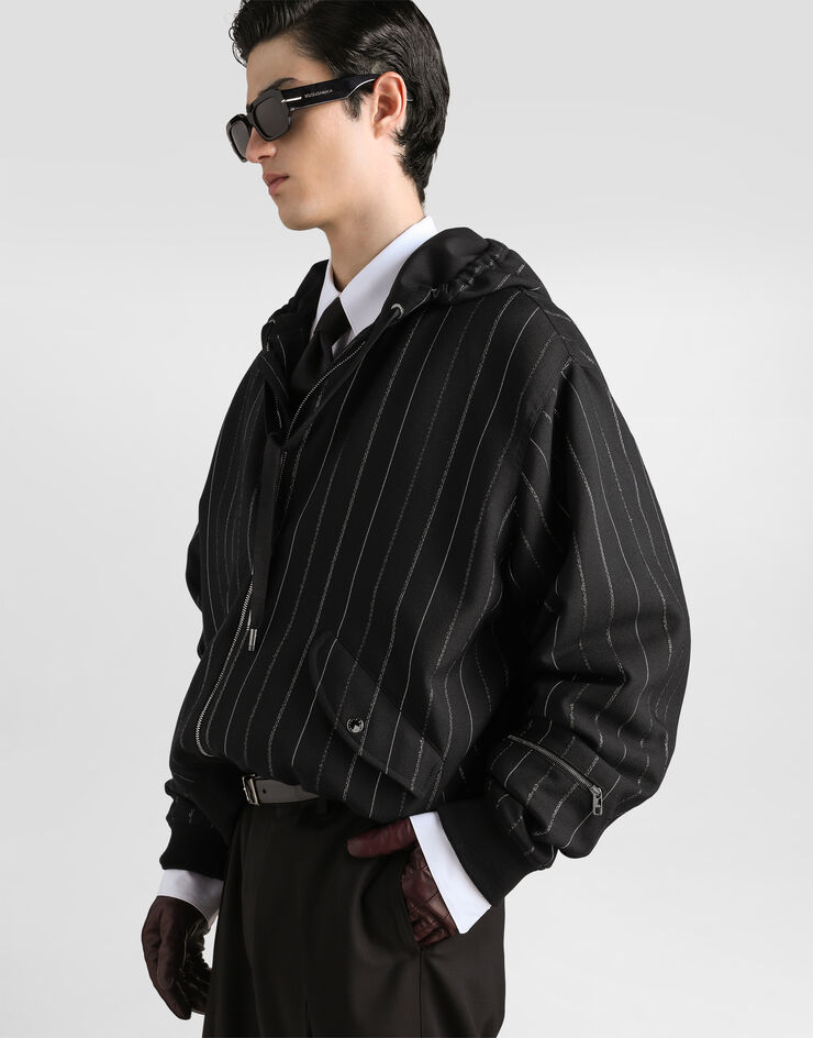 Dolce & Gabbana Padded pinstripe bomber jacket Dolce & Gabbana Padded pinstripe bomber jacket Multicolor G9CKZTFBZAE