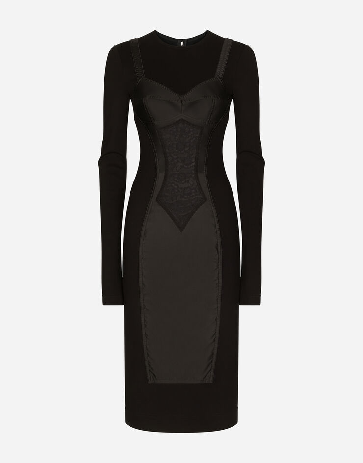 Dolce & Gabbana Jersey midi dress Black F6ARFTFUGKF