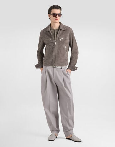 Dolce & Gabbana 재킷 스웨이드 소재 Grey G9CFPLHUL1Q