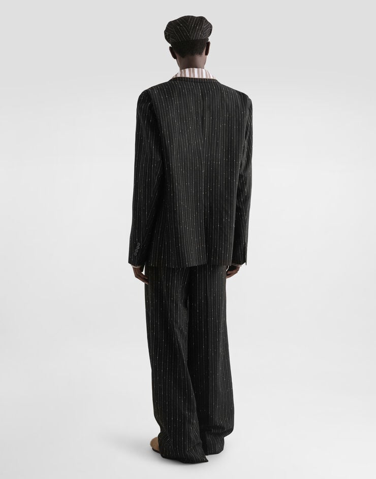 Dolce & Gabbana Striped poplin vanity trousers Multicolor GP1N9TFR526