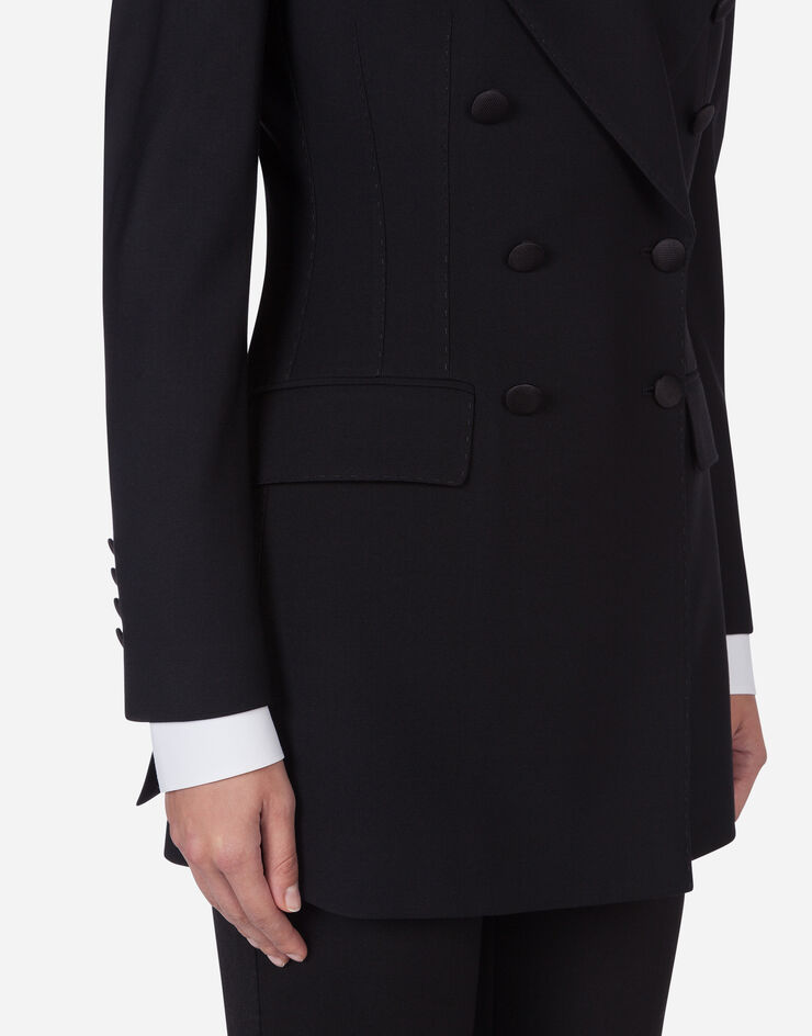 Dolce & Gabbana Gabardine double-breasted jacket BLACK F29CRTFUCEG
