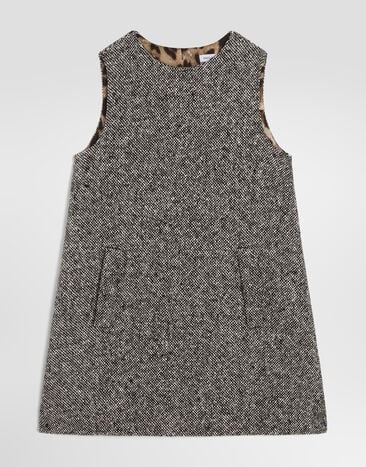 Dolce & Gabbana Kleid aus wollmischung in birdseye-optik Multicolor L54DW8FM3FF