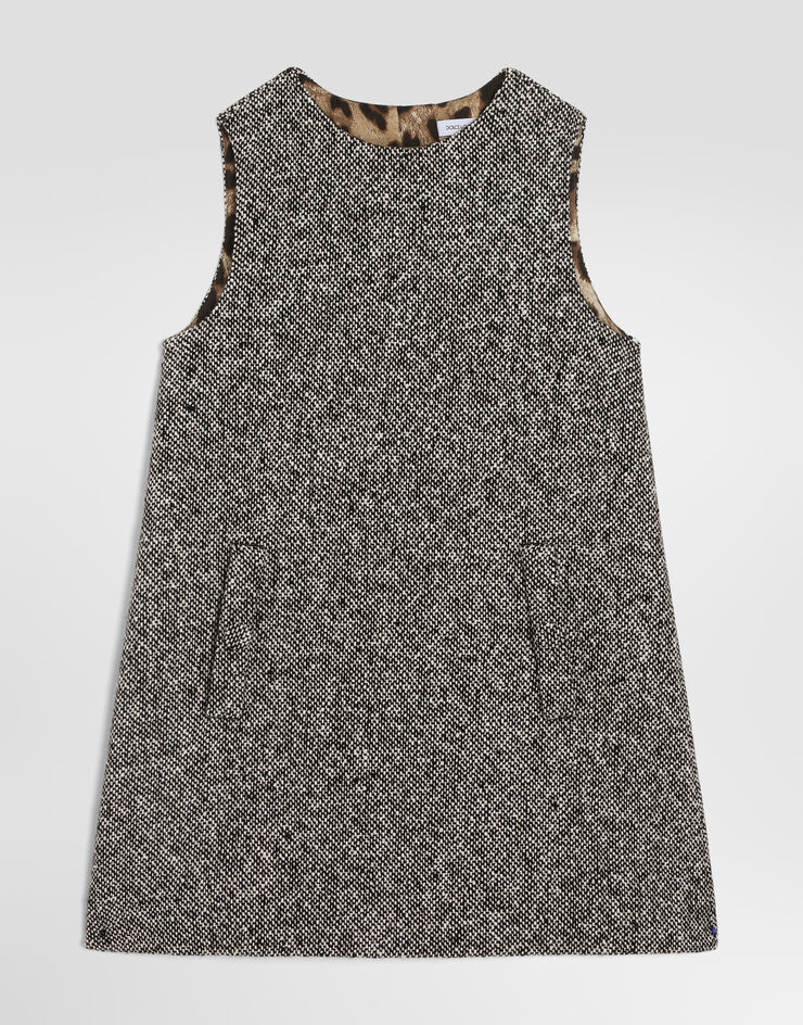 Dolce & Gabbana Kleid aus wollmischung in birdseye-optik Dolce & Gabbana Kleid aus wollmischung in birdseye-optik Multicolor L54DW8FM3FF