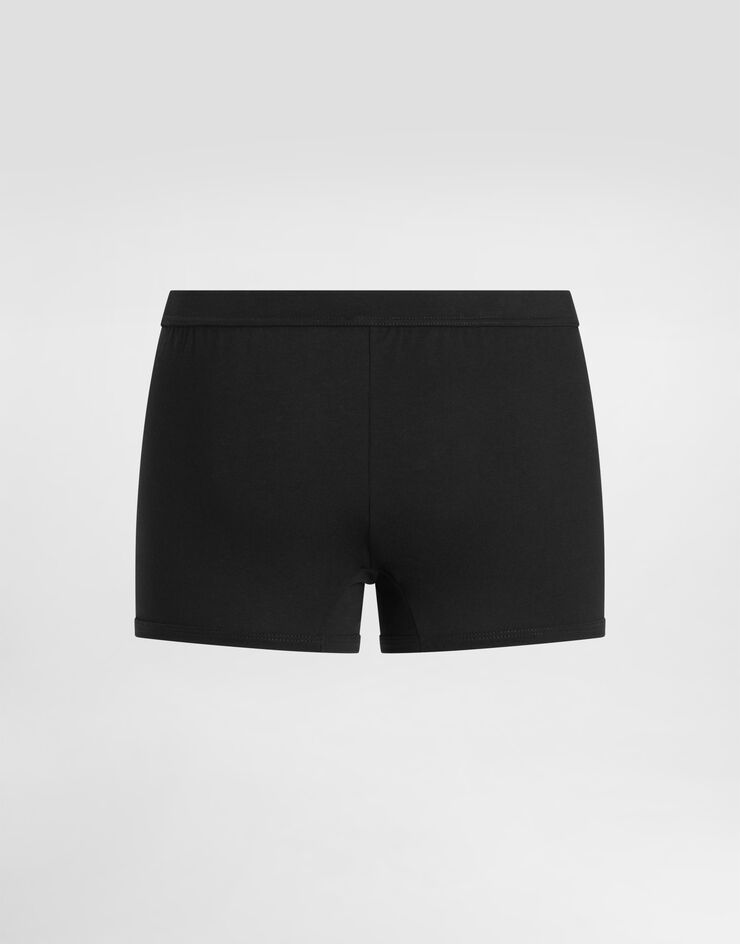 Dolce & Gabbana Two-way stretch jersey boxers with logo label Black M4F01JFUEB0