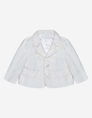 Dolce & Gabbana シングルブレストジャケット シルクシャンタン ホワイト L0EGG2FU1L6