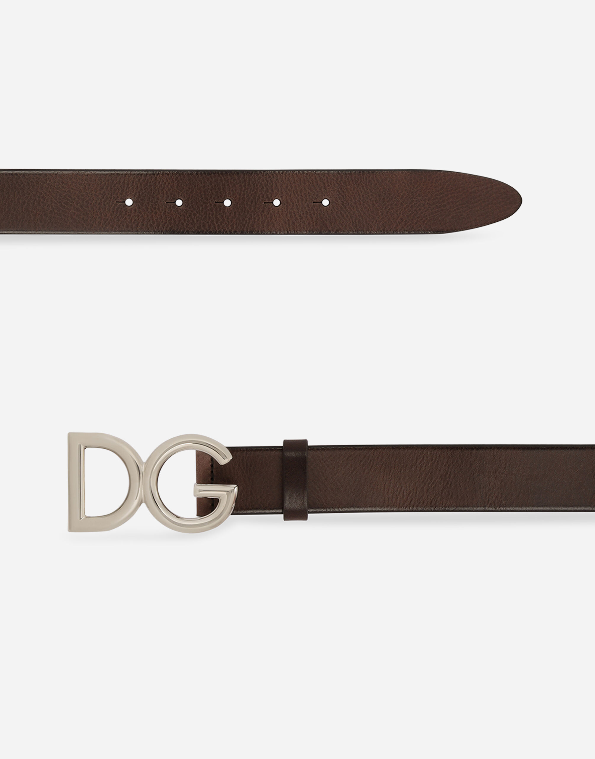 DOLCE&GABBANA ブラウンレザーベルト ブラウンのメンズ ベルト レザー DGロゴ | Dolce&Gabbana®