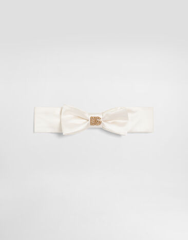 Dolce & Gabbana Duchesse headband with bow White LN5H60G7O7H