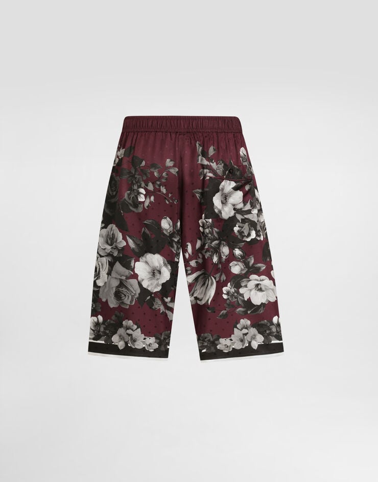 Dolce & Gabbana Hose Vanity aus Twill mit Pfingstrosen-Ramage-Print Multicolor GV5MATHI10N