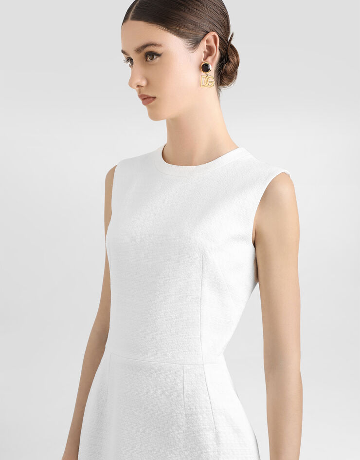 Dolce & Gabbana Vestido de esterilla elástica Dolce & Gabbana Vestido de esterilla elástica White F68A8TFU9AU